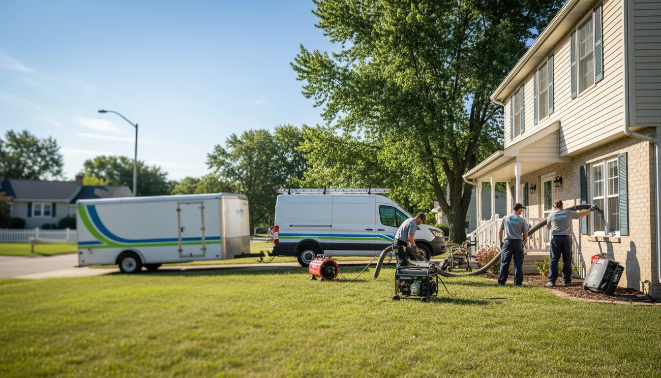 Flooded Basement Restoration And Cleanup With Repair in Wheatland, IA near me